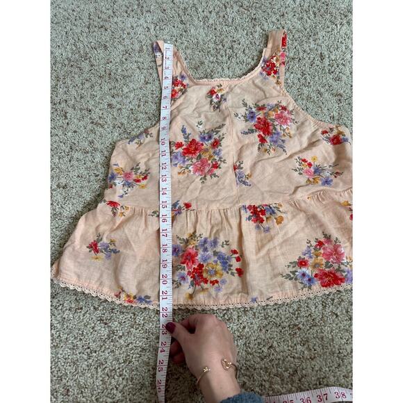 American Eagle Boho Floral Tiered Tank Top Blouse Women's Size L - Picture 8 of 8